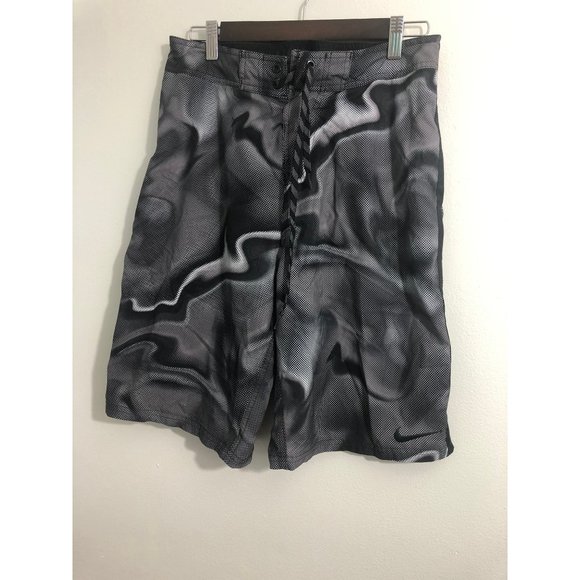 Nike Men's Black/Gray Swim shorts size Medium - Picture 3 of 9